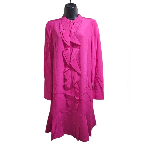 Tory Burch Dresses & Skirts - NWT Tory Burch Jane Fuschia Hibiscus Dress 6 Medium